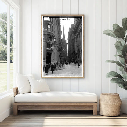 Vibrant Wall Street: A Glimpse of 1910s Commerce