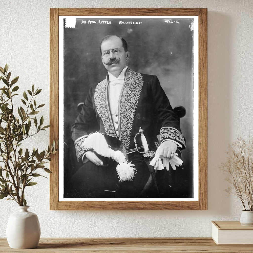 Historic Dr. Paul Ritter Print, Vintage Art