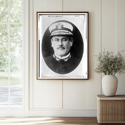 Historic Capt. W.J. Maxwell Print, Vintage Art