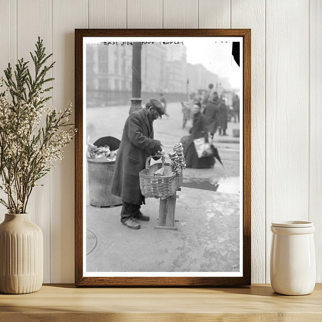 Early 20th Century New York Street Food Vendor
