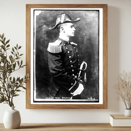 Historic Lt. Com. Chas. Belknap Print, Vintage Art