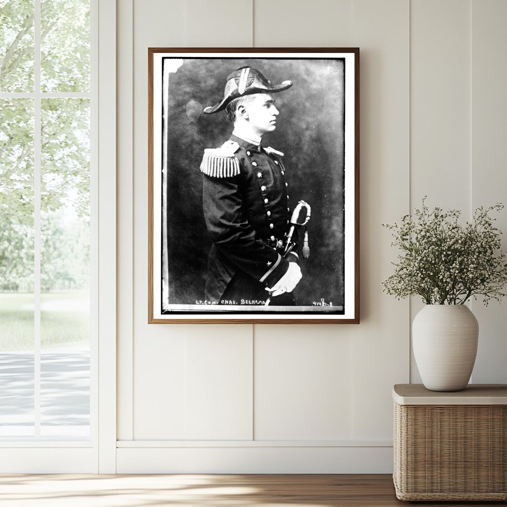 Historic Lt. Com. Chas. Belknap Print, Vintage Art