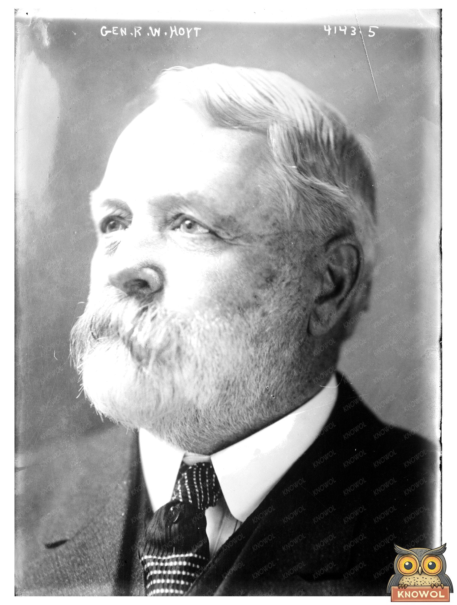 Historic Gen. R.W. Hoyt Print, Vintage Art