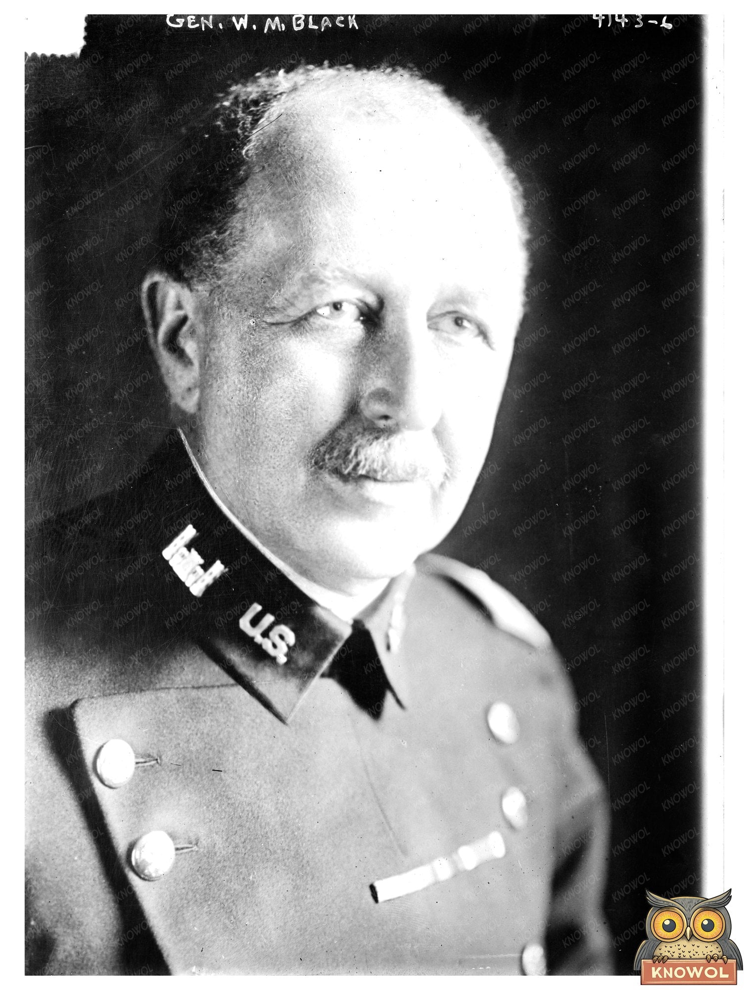 Historic Gen. W.M. Black Print, Vintage Art
