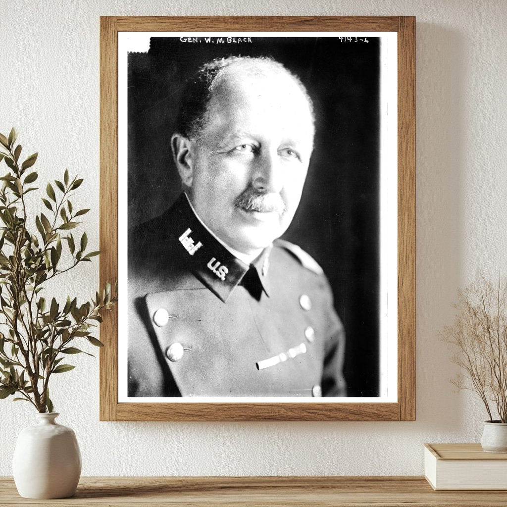 Historic Gen. W.M. Black Print, Vintage Art