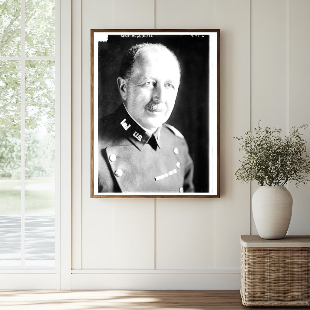 Historic Gen. W.M. Black Print, Vintage Art