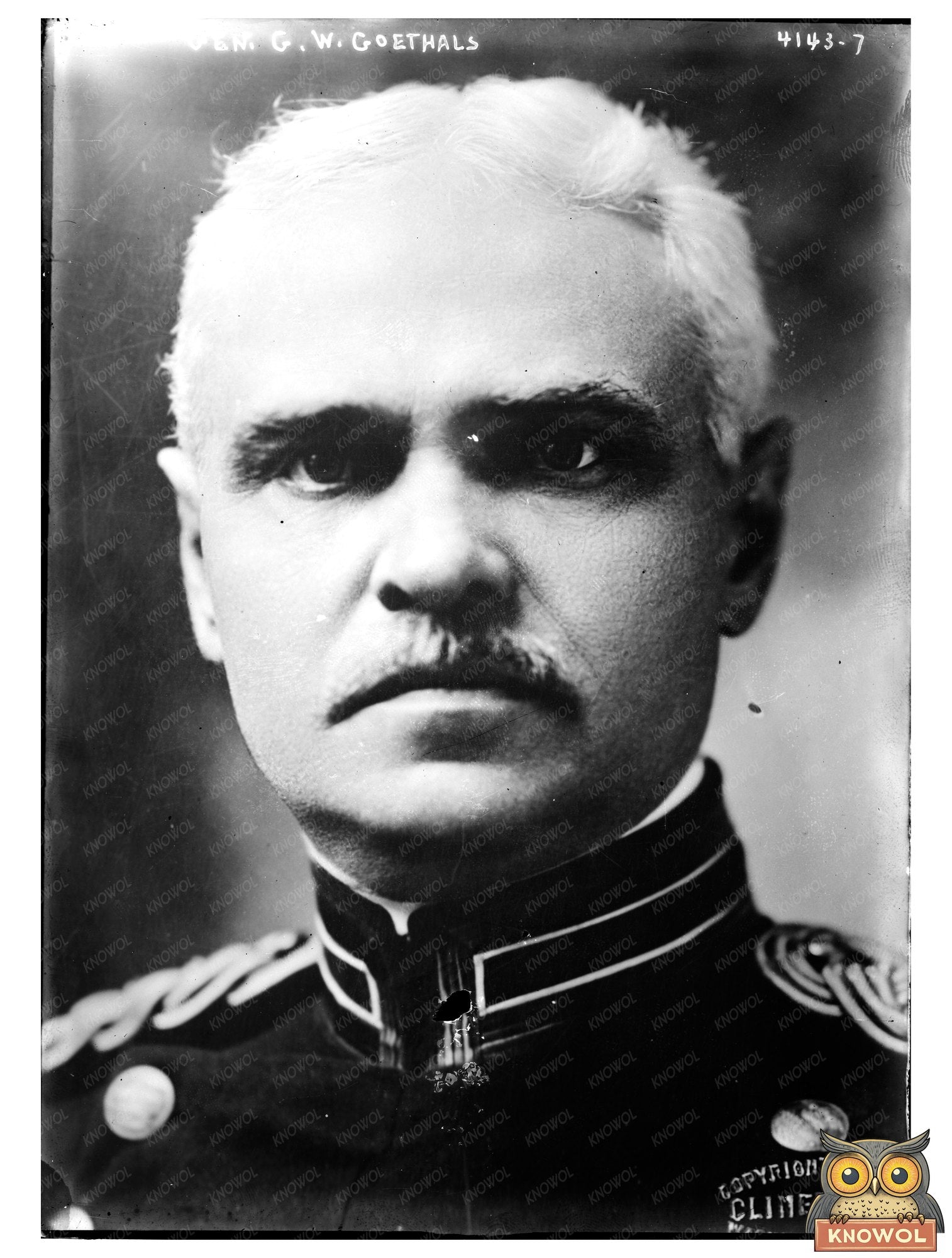 Historic Gen. G.W. Goethals Print, Vintage Art