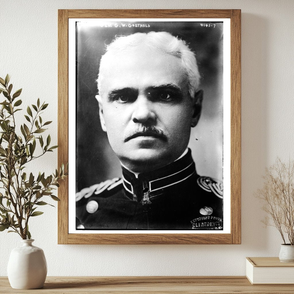 Historic Gen. G.W. Goethals Print, Vintage Art