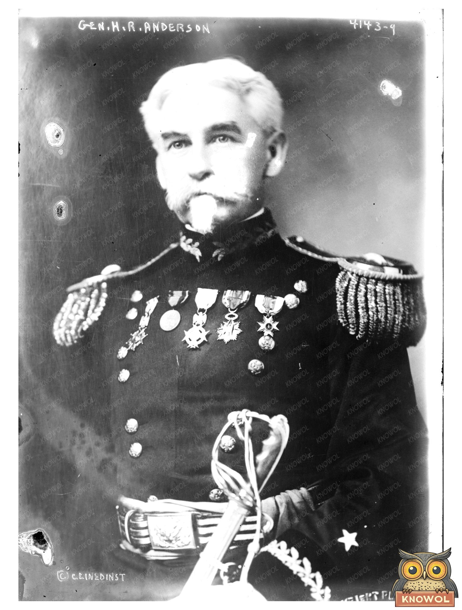 Historic Gen. H.R. Anderson Print, Vintage Art