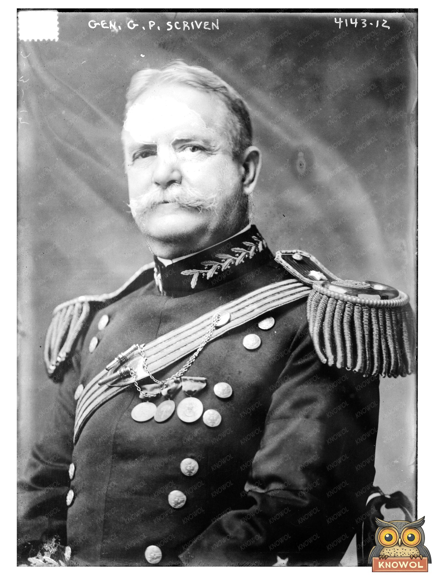 Historic Gen. G.P. Scriven Print, Vintage Art