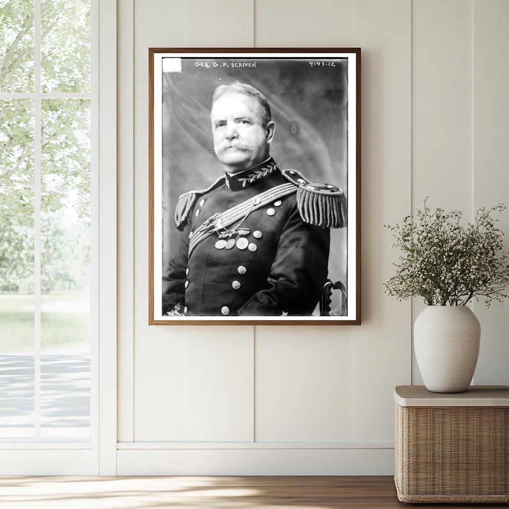 Historic Gen. G.P. Scriven Print, Vintage Art