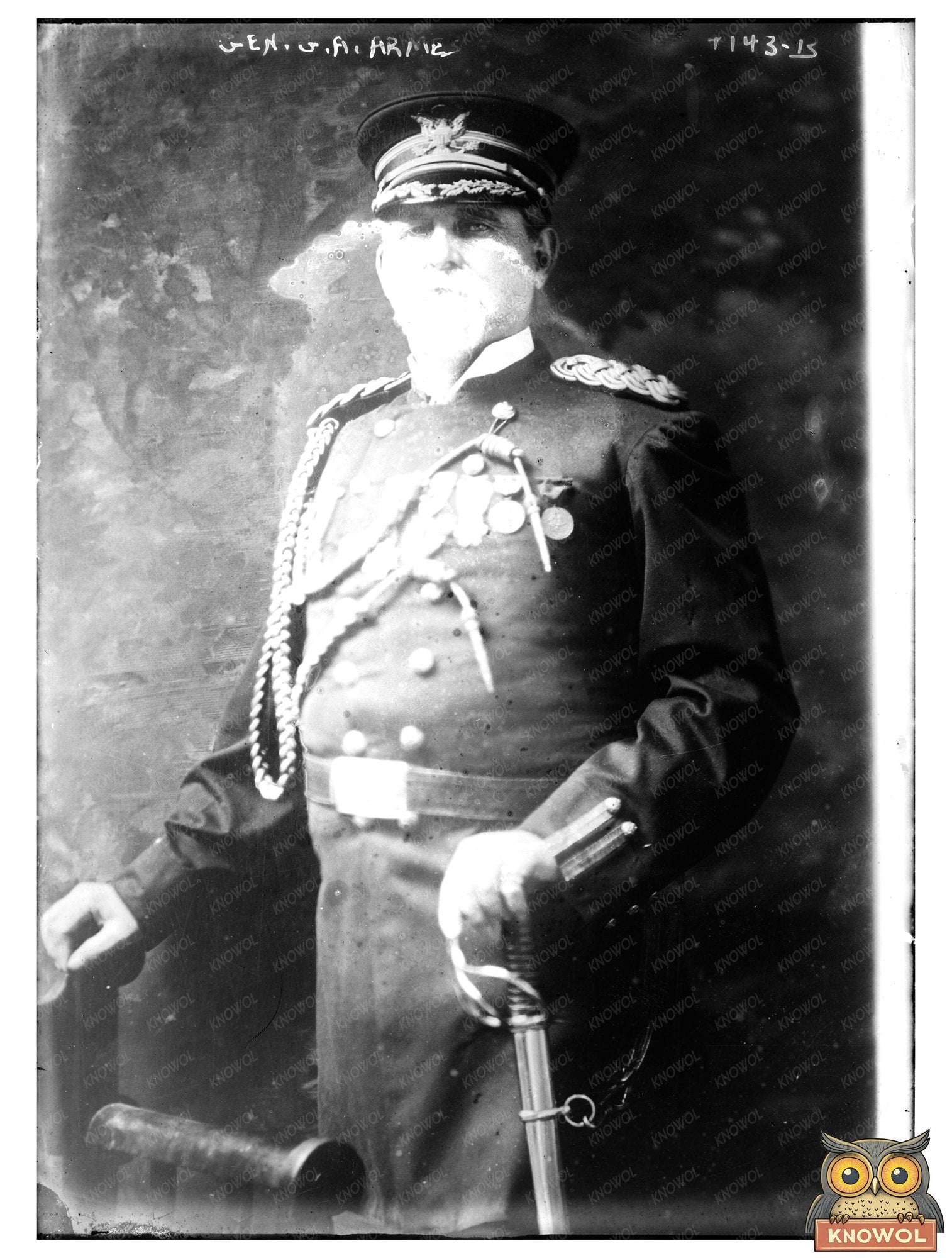 Historic Gen. G.A. Armes Print, Vintage Art