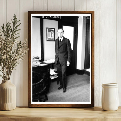 1917 Portrait of R.J. Wildhack in Historical Setting