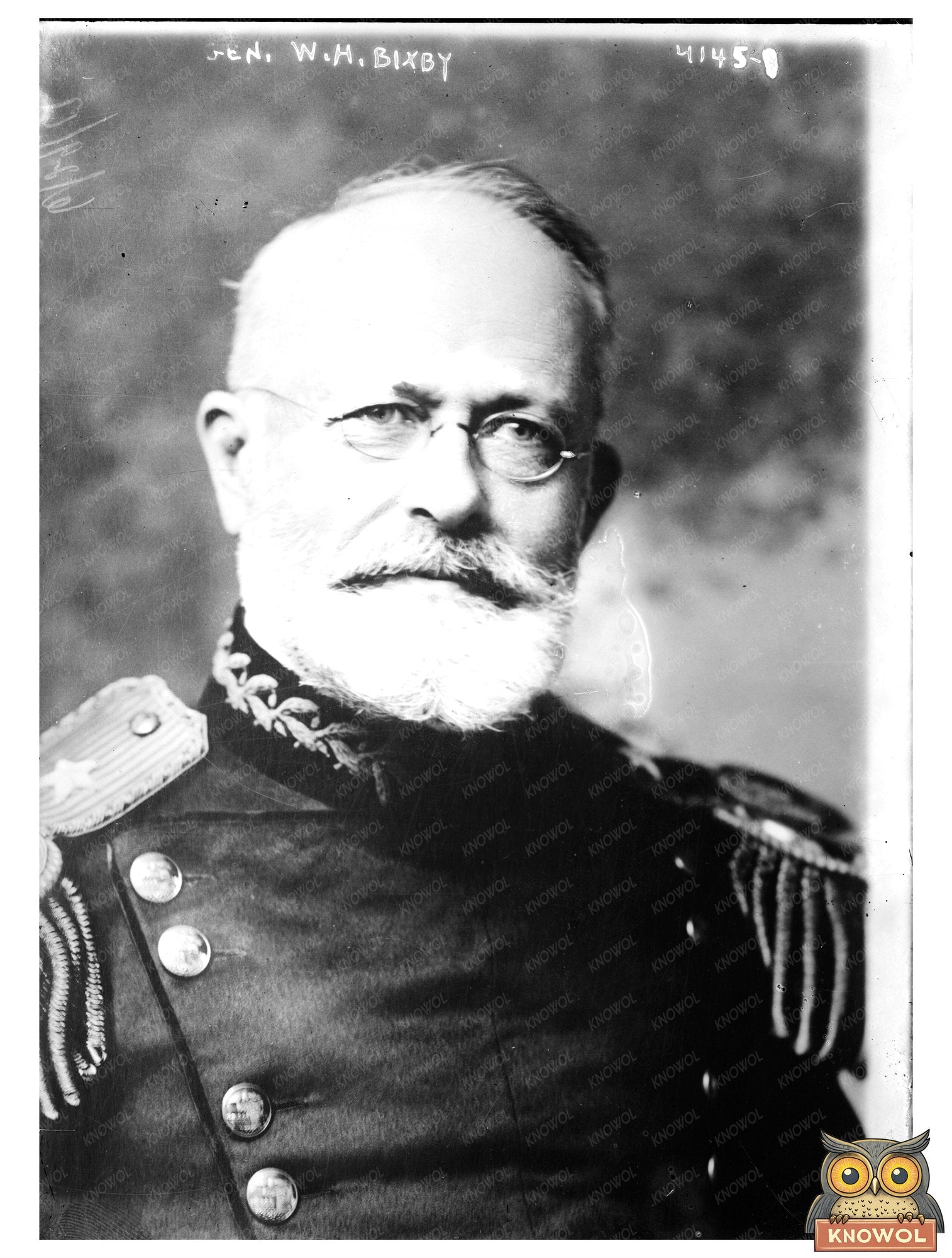 Historic Gen. W.H. Bixby Print, Vintage Art