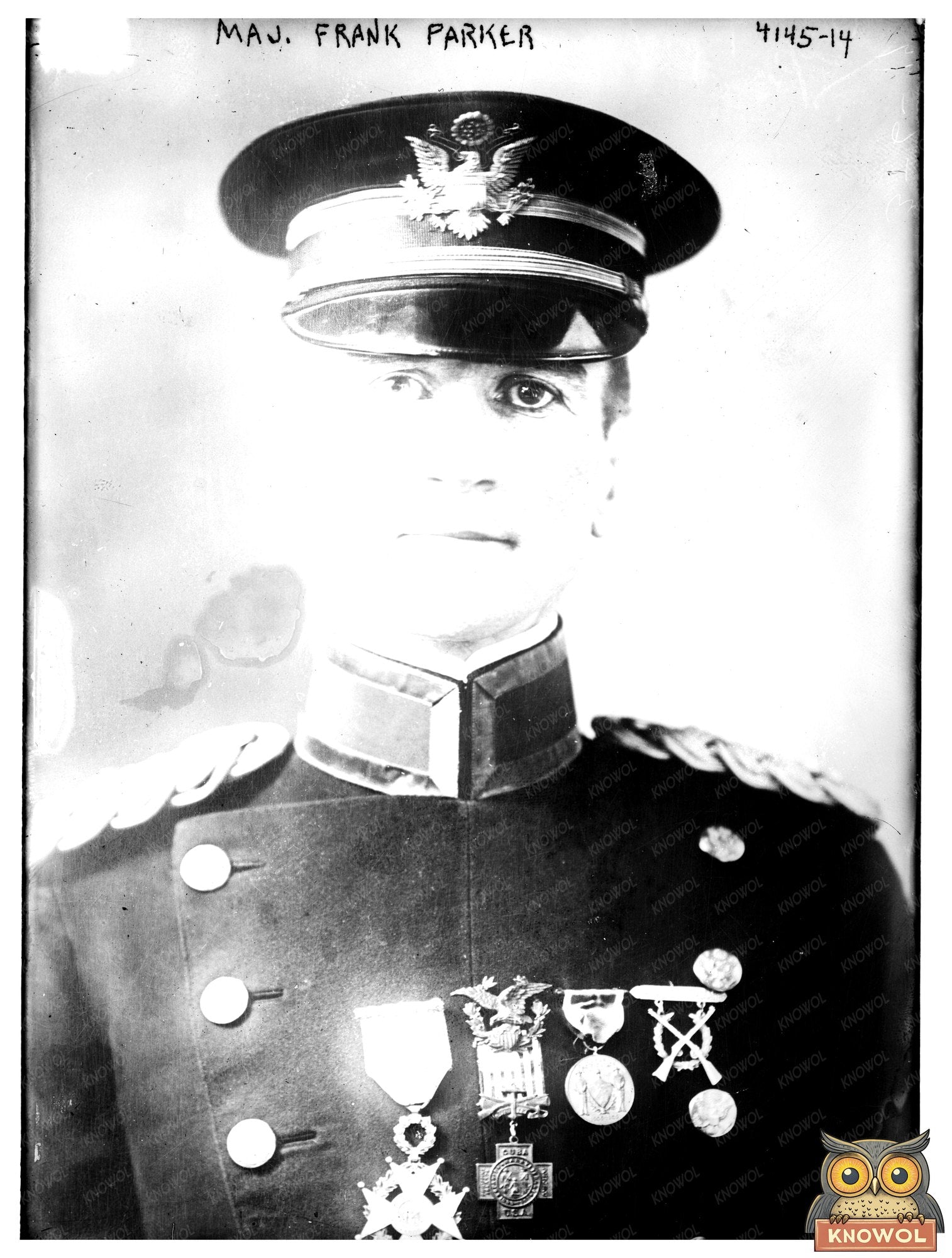 Historic Maj. Frank Parker Print, Vintage Art