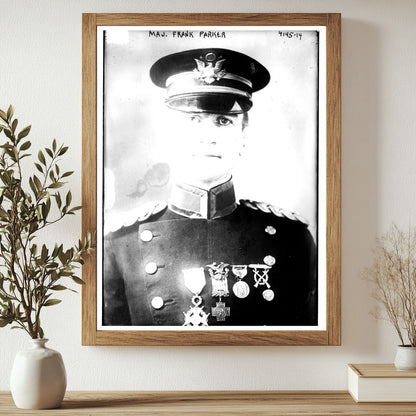 Historic Maj. Frank Parker Print, Vintage Art