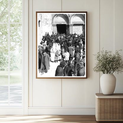Historic Entrance, Church of Holy Sepulchre Print, Vintage Art