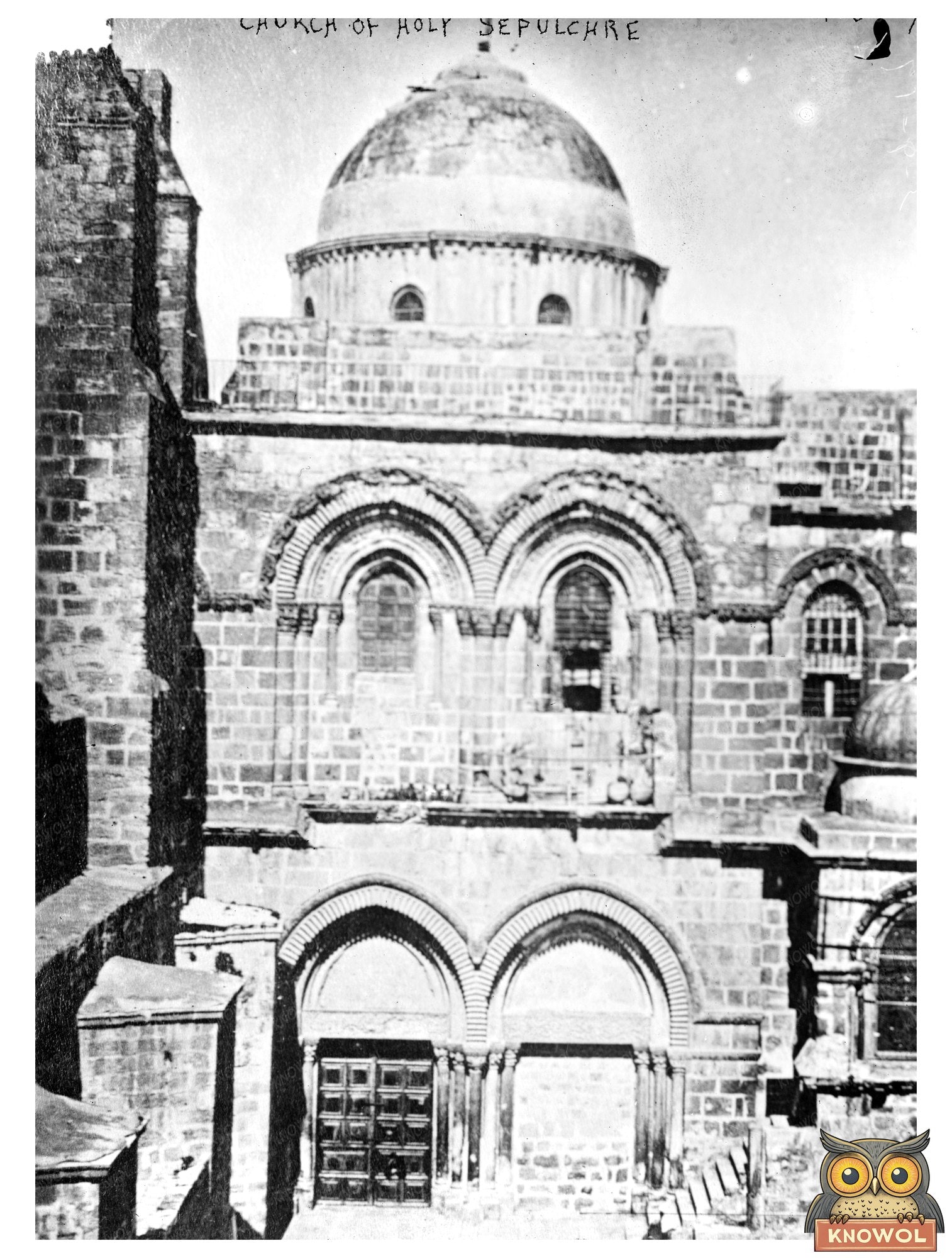 Historic Church of Holy Sepulchre [Jerusalem] Print, Vintage Art