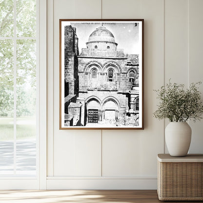 Historic Church of Holy Sepulchre [Jerusalem] Print, Vintage Art