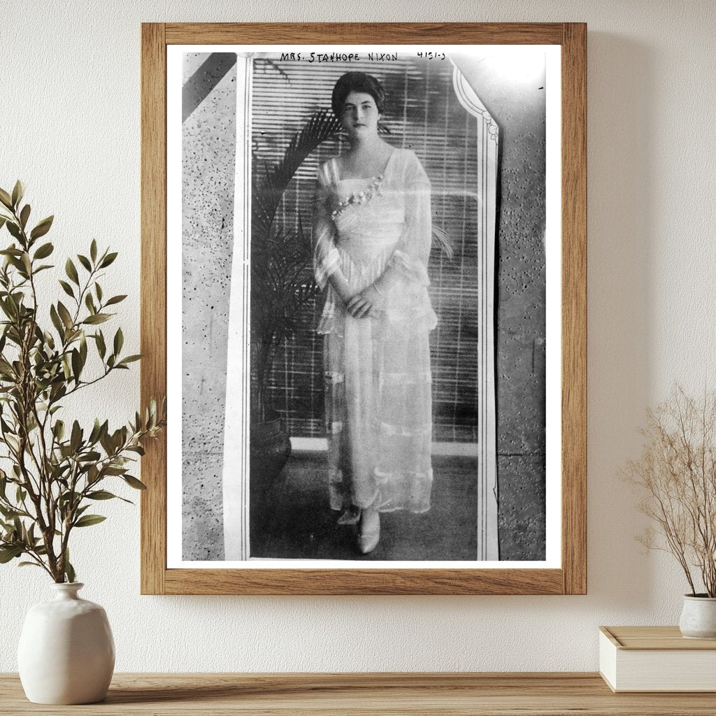 Historic Mrs. Stanhope Nixon Print, Vintage Art