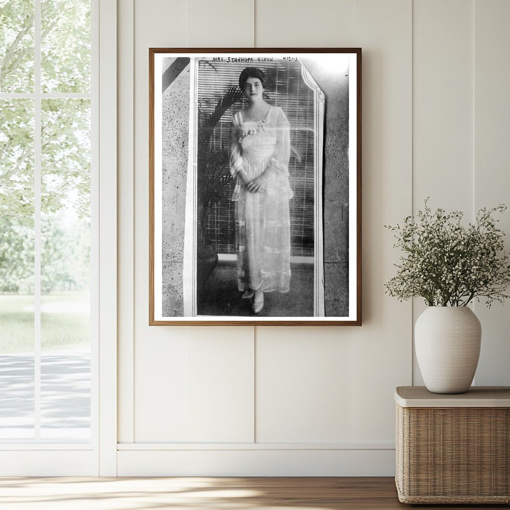 Historic Mrs. Stanhope Nixon Print, Vintage Art