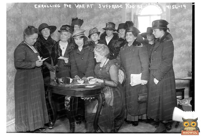 Women Rally for War Effort at Suffrage HQ, 1917-1918