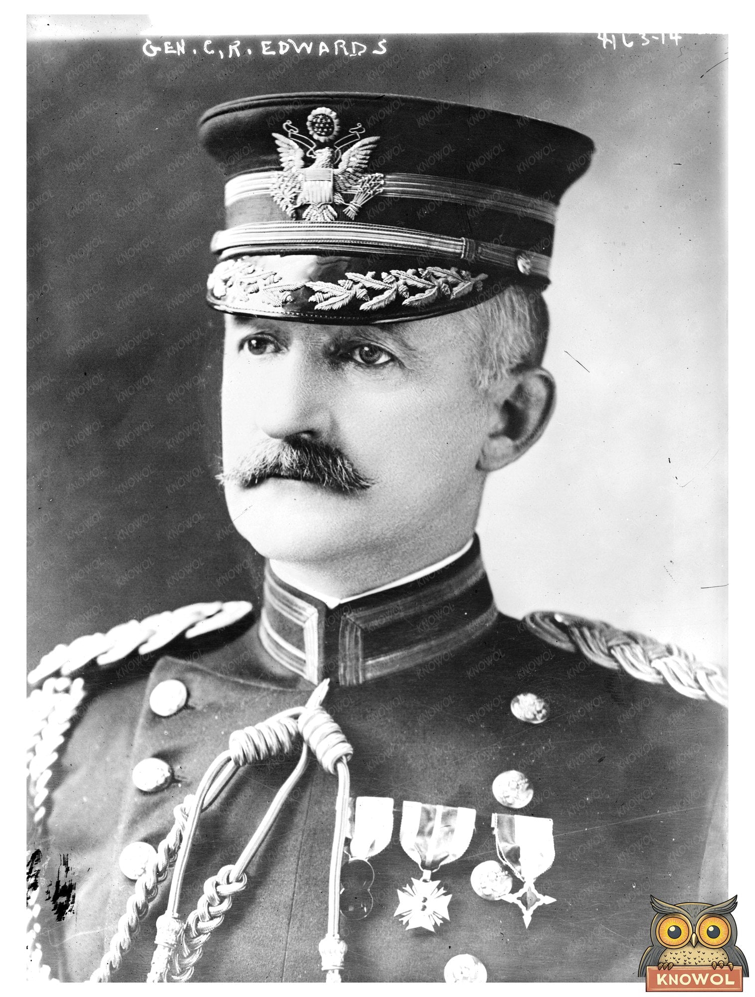 Historic Gen. C.R. Edwards Print, Vintage Art