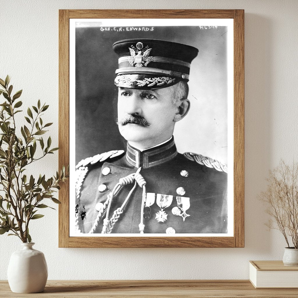 Historic Gen. C.R. Edwards Print, Vintage Art