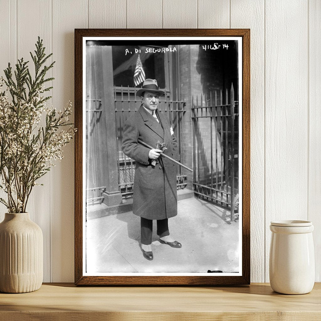 Vintage Glass Negative of a Notable Figure, 1915-1920