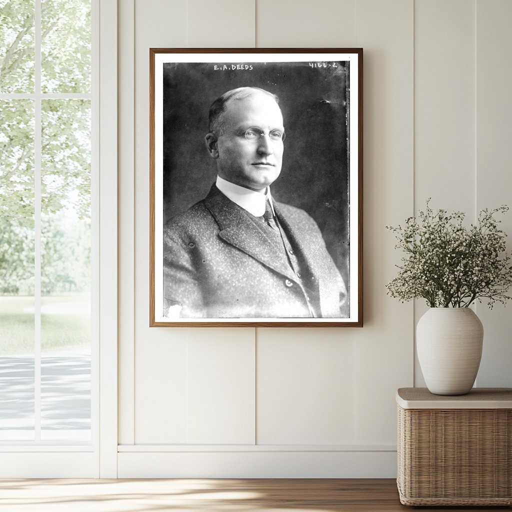 Historic E.A. Deeds Print, Vintage Art