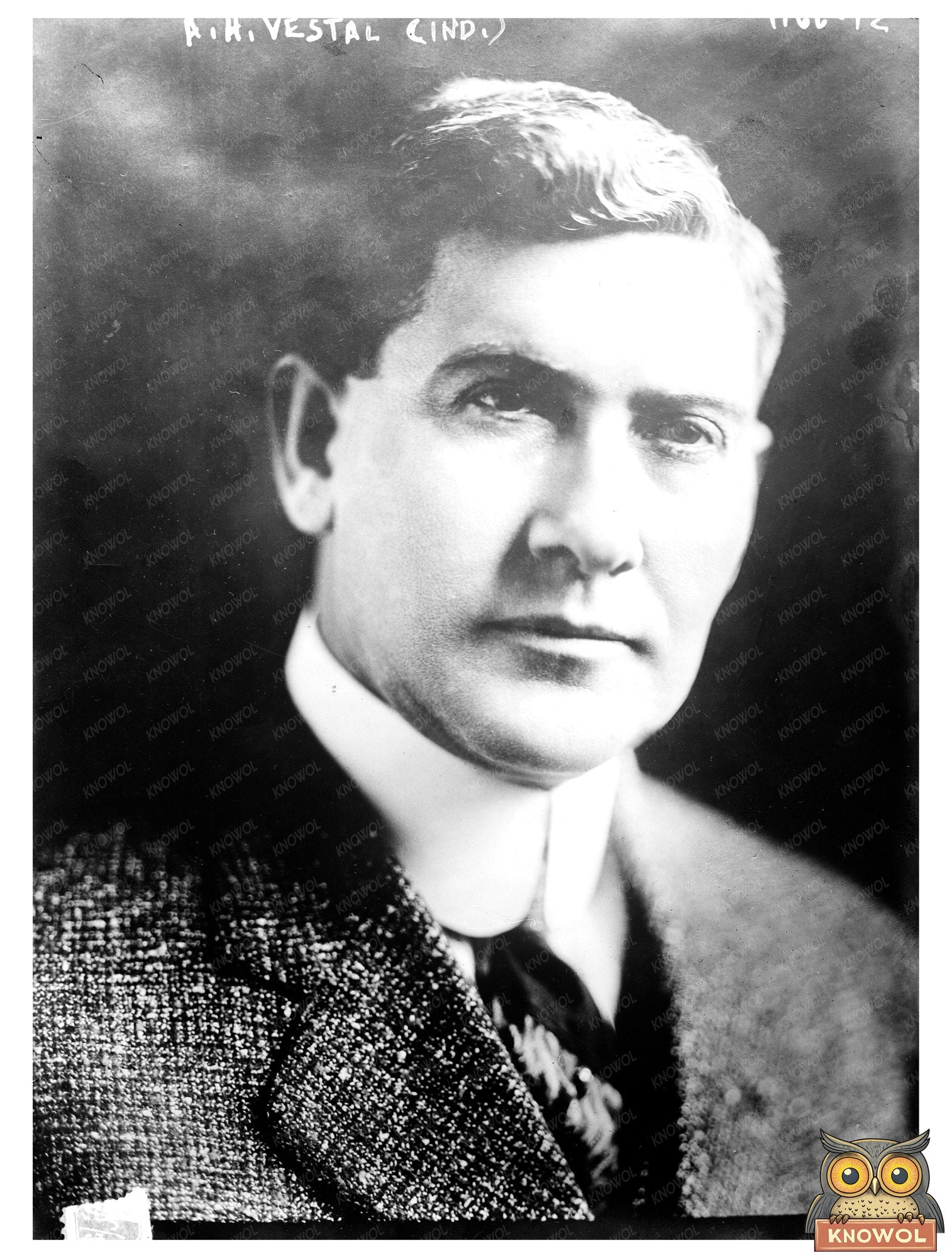 Historic A.H. Vestal (Ind.) Print, Vintage Art