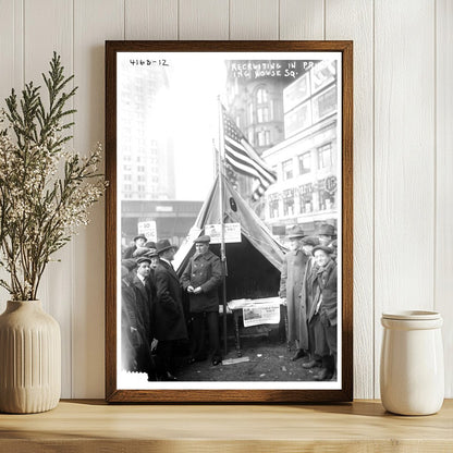 1917 New York City Recruiting Rally in Printing Square