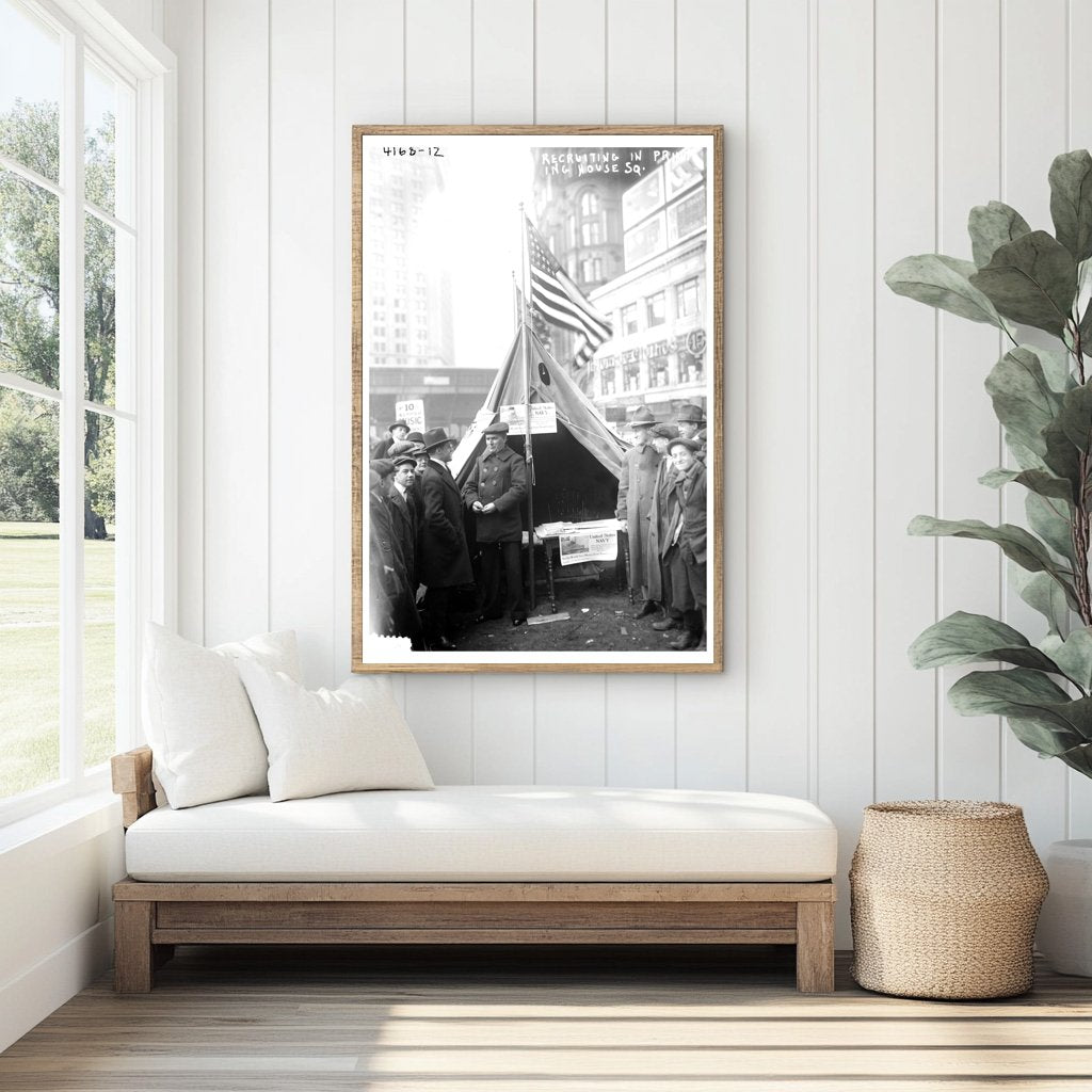 1917 New York City Recruiting Rally in Printing Square