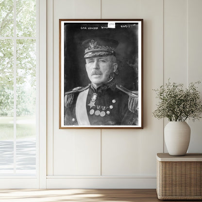 Historic Gen. Leonard Wood Print, Vintage Art