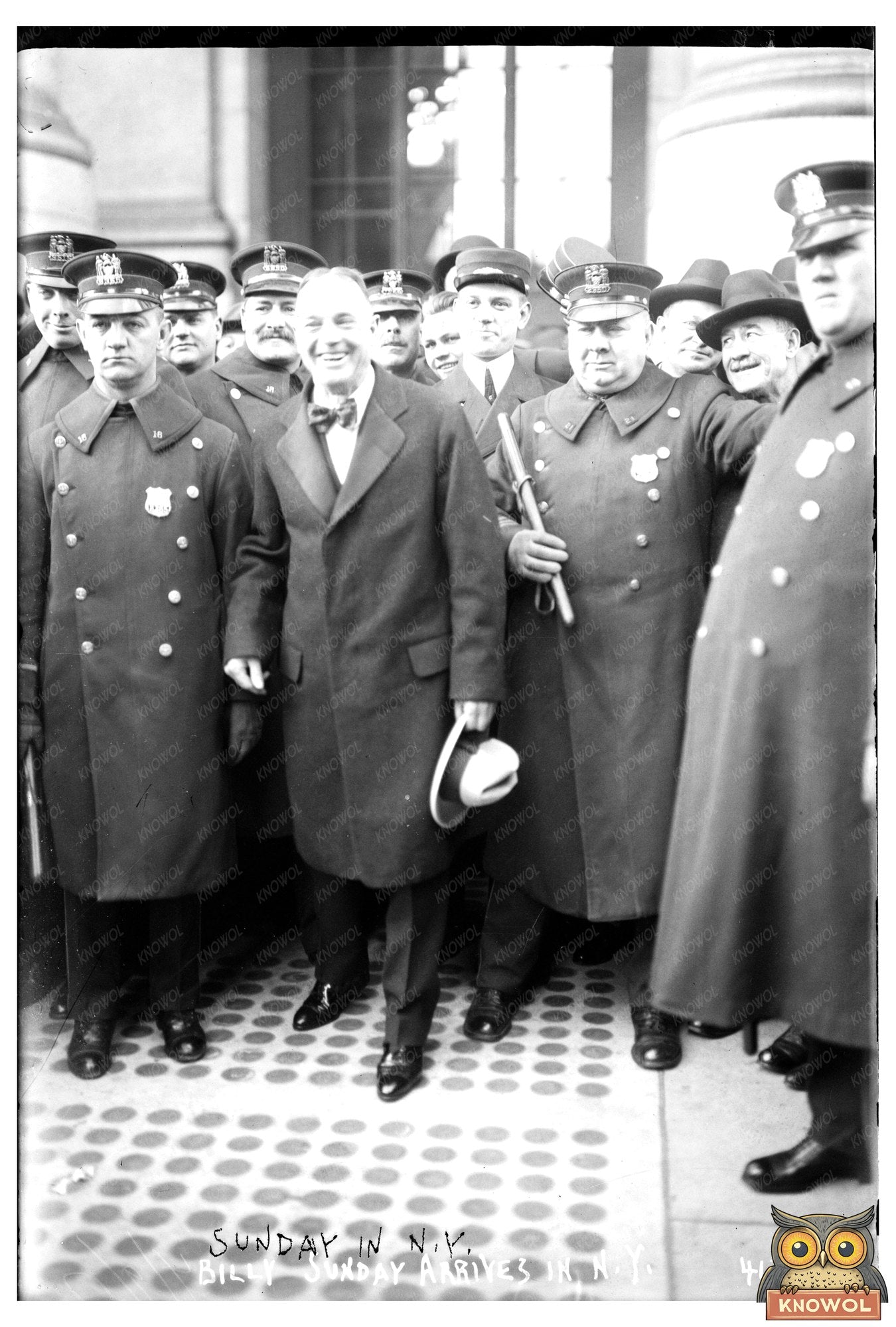 Evangelist Billy Sundays Historic Arrival in NYC, 1915