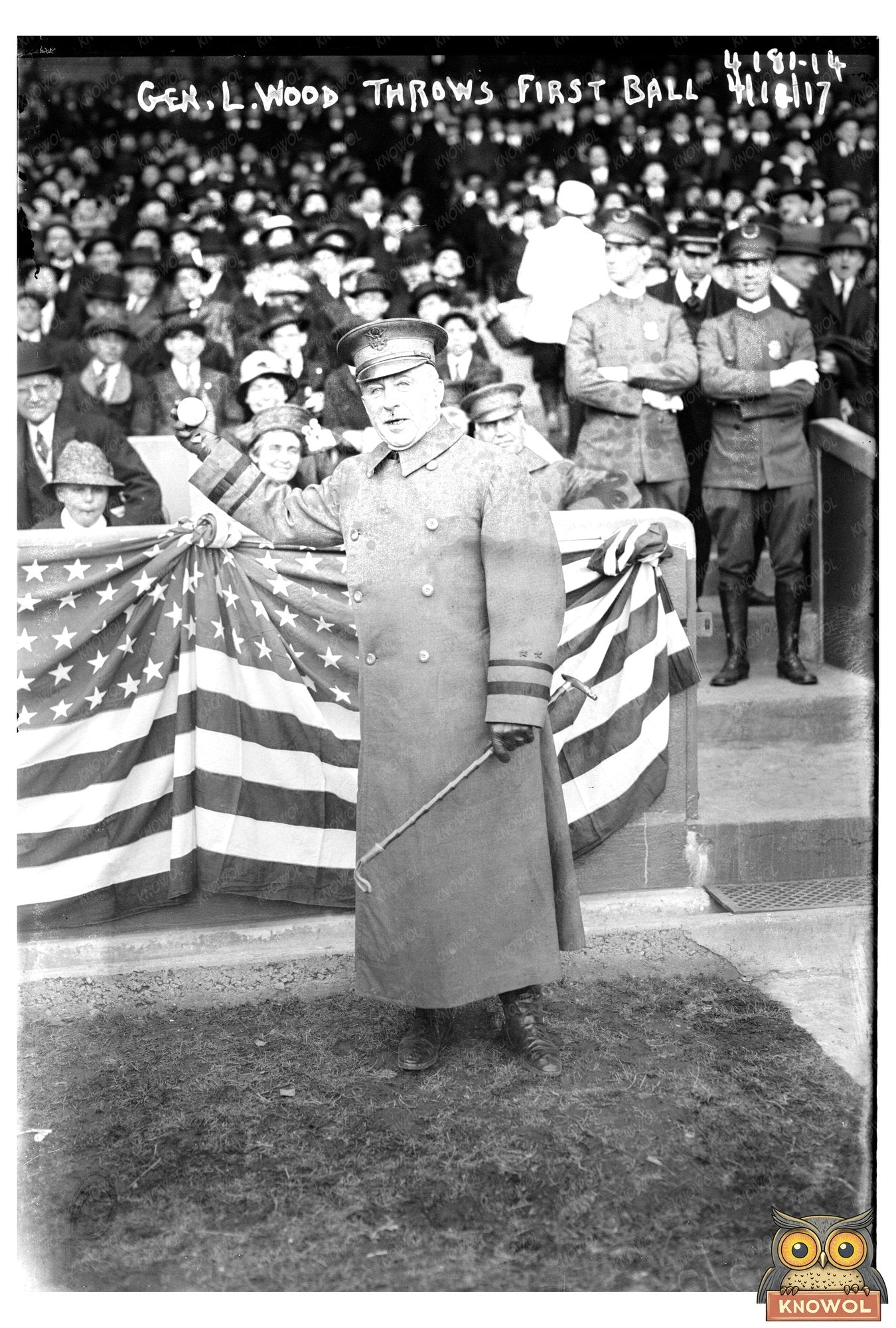 Historic First Pitch at Polo Grounds, 1917