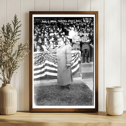 Historic First Pitch at Polo Grounds, 1917