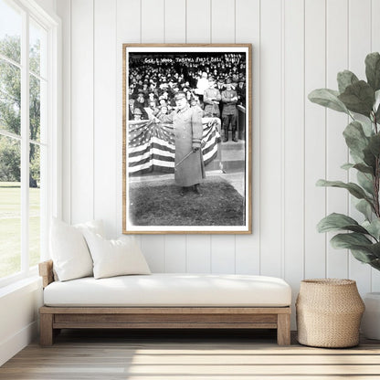 Historic First Pitch at Polo Grounds, 1917