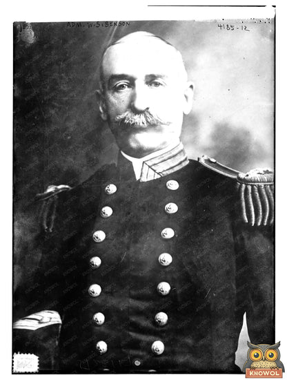 Historic Adm. W.S. Benson Print, Vintage Art
