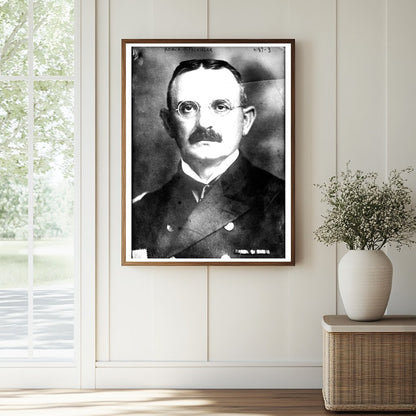 Historic Adm. A.O. Fechteler Print, Vintage Art