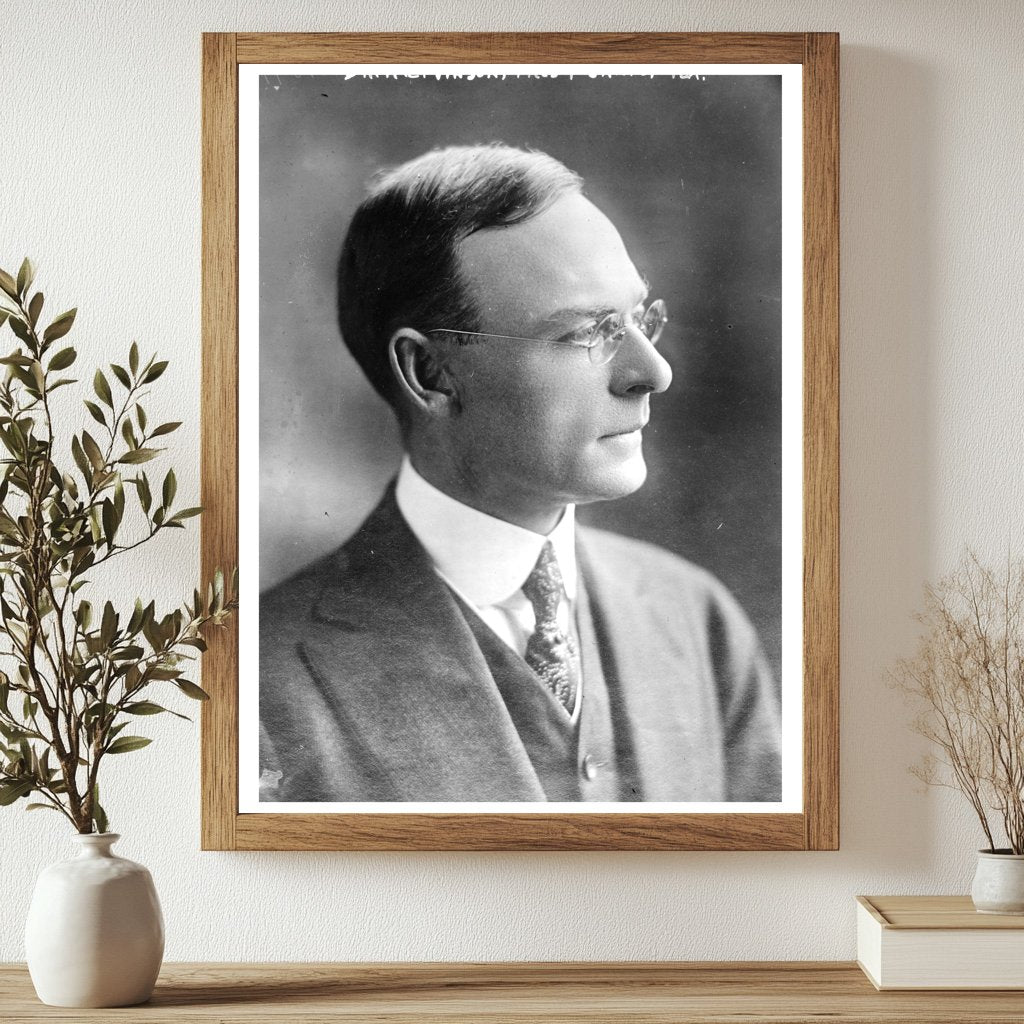 Historic Dr. R.E. Vinson, Pres't. Univ. of Tex. [i.e. Texas] Print, Vintage Art