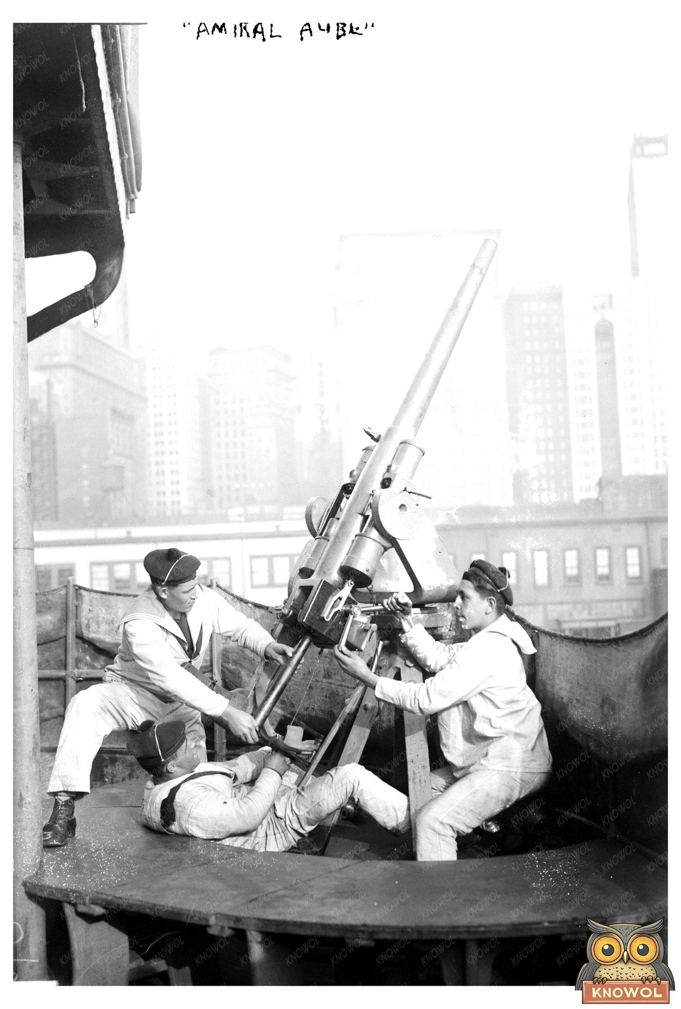 Historic Anti-Aircraft Gun on French Battleship