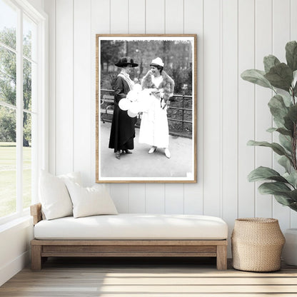 Elegant 1917 Portrait of Two Distinguished Women