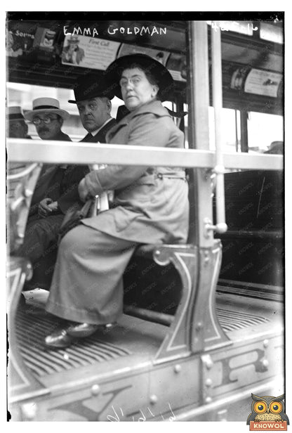 Emma Goldman: Bold Activist in 1917 Protest Portrait