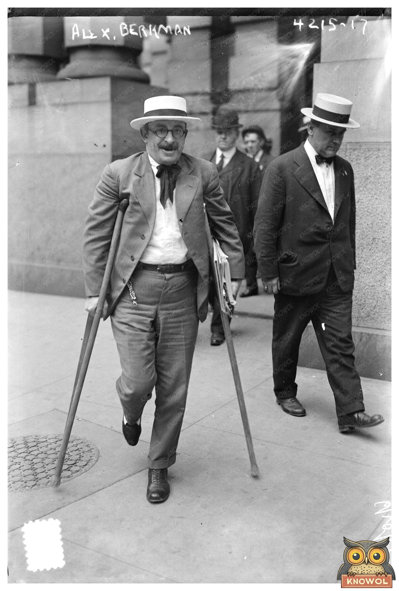 1917 New York: Anarchist Berkman on Crutches