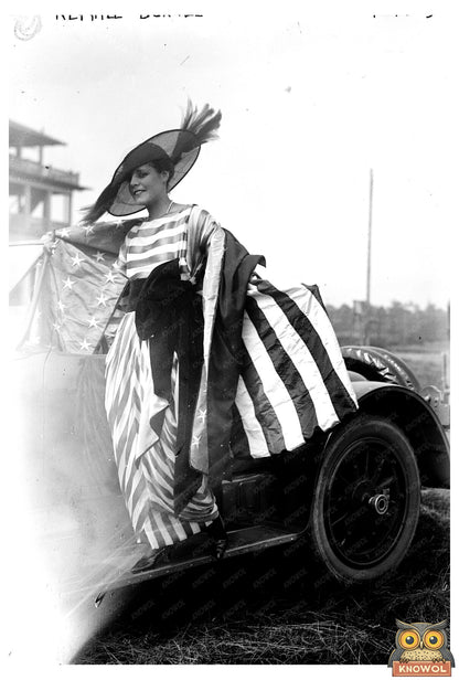 1917 Portrait of Nephile Bunnell in Vintage Style