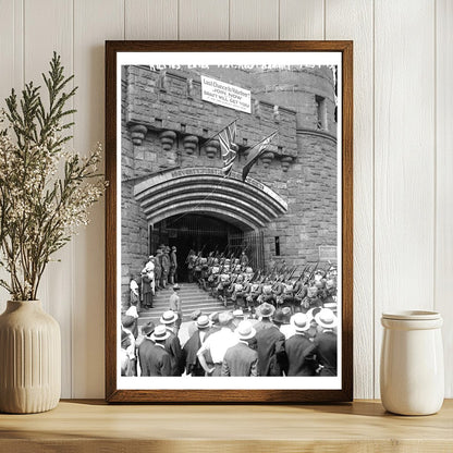 1917 Soldiers in Kilts Entering 71st Regt. Armory