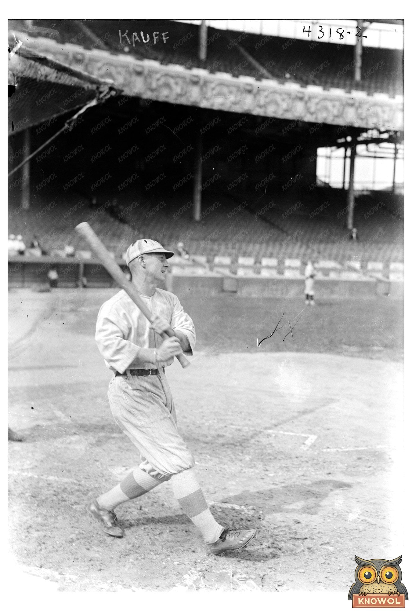 Vintage 1917 Baseball Star in Action, New York NL