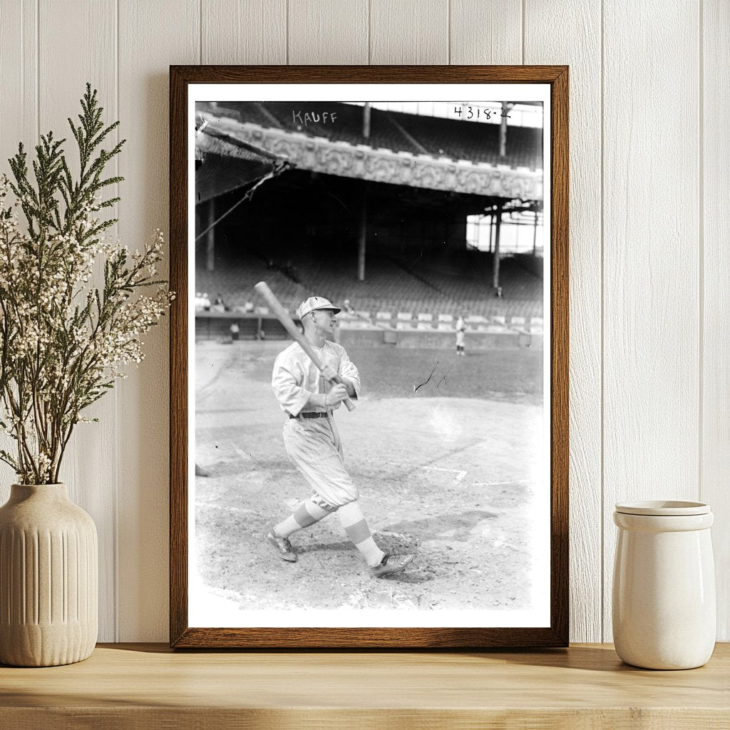 Vintage 1917 Baseball Star in Action, New York NL