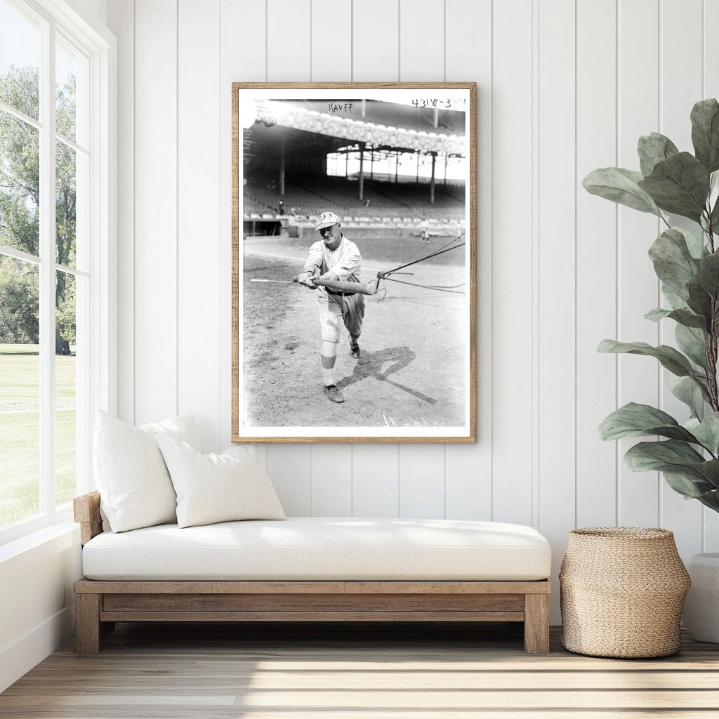 Dynamic 1917 Baseball Action: Benny Kauff in NYC